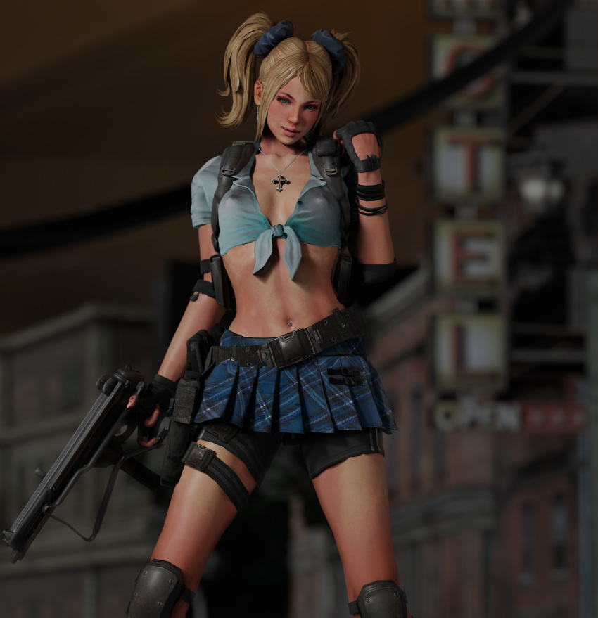 1girls 3d blonde_hair busty delta9 female female_focus female_only hourglass_figure juliet_starling lollipop_chainsaw tagme wide_hips