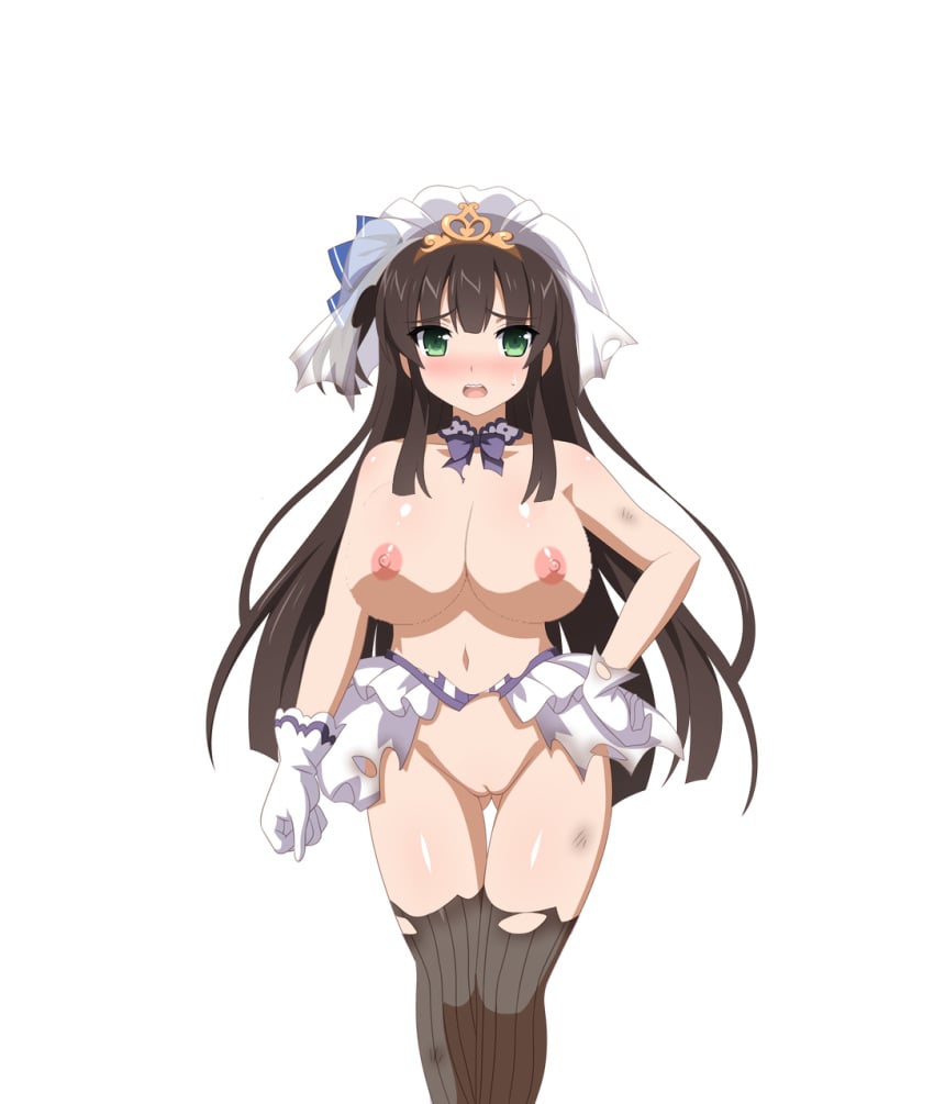 1girls alternate_breast_size ceri_(sakura_dungeon) edit embarrassed exposed_breasts female game_cg large_breasts looking_at_viewer panties png sakura_dungeon solo torn_clothes transparent_background transparent_png wanaca wedding_dress winged_cloud