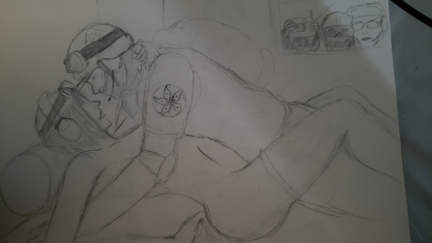 asian asian_male asian_male_white_female clothed_female_nude_male drawing ela_(rainbow_six) lesion_(rainbow_six) missionary_position rainbow_six rainbow_six_siege sfmsnipecomanche sketch w33w33