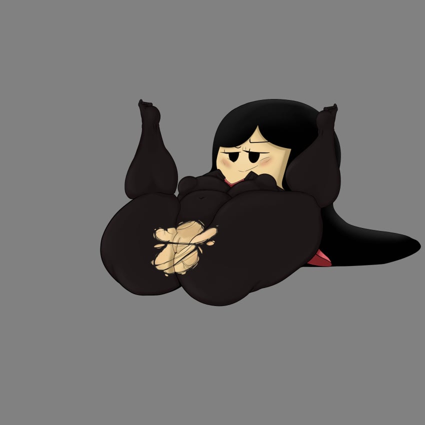 1girls black_hair bodysuit buddy_armstrong cataclysmsopor exposed_pussy lisa_(series) lisa_the_joyful lisa_the_painful lying_on_back mob_face simple_face torn_clothes