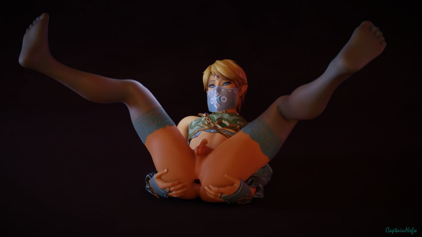 3d ass ass_focus ass_spread blonde_hair captain_nsfw crossdressing femboy gay gerudo_link girly legs_apart legs_up legwear light-skinned_femboy light-skinned_male link male male_focus male_only sissy the_legend_of_zelda trap veil yaoi