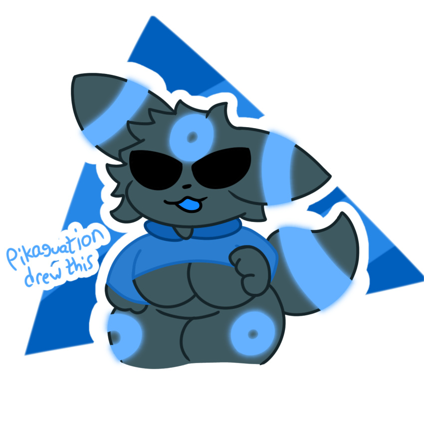 anthro anthrofied big_breasts black black_fur blue blue_hoodie blue_stripes breasts colored_lineart digital_media_(artwork) eeveelution evil_eyes evil_face evil_looking evil_smile female female_focus female_only fur furry hand_on_breast hoodie nintendo no_bra no_humans no_nipples no_panties no_shading pikaguation pokémon_(species) pokemon pokemon_(game) pokemon_(species) poorly_tagged questionable shiny_pokemon shiny_umbreon simple_background simple_coloring simple_eyes simple_face tail thick_thighs thighs umbreon underboob white_background