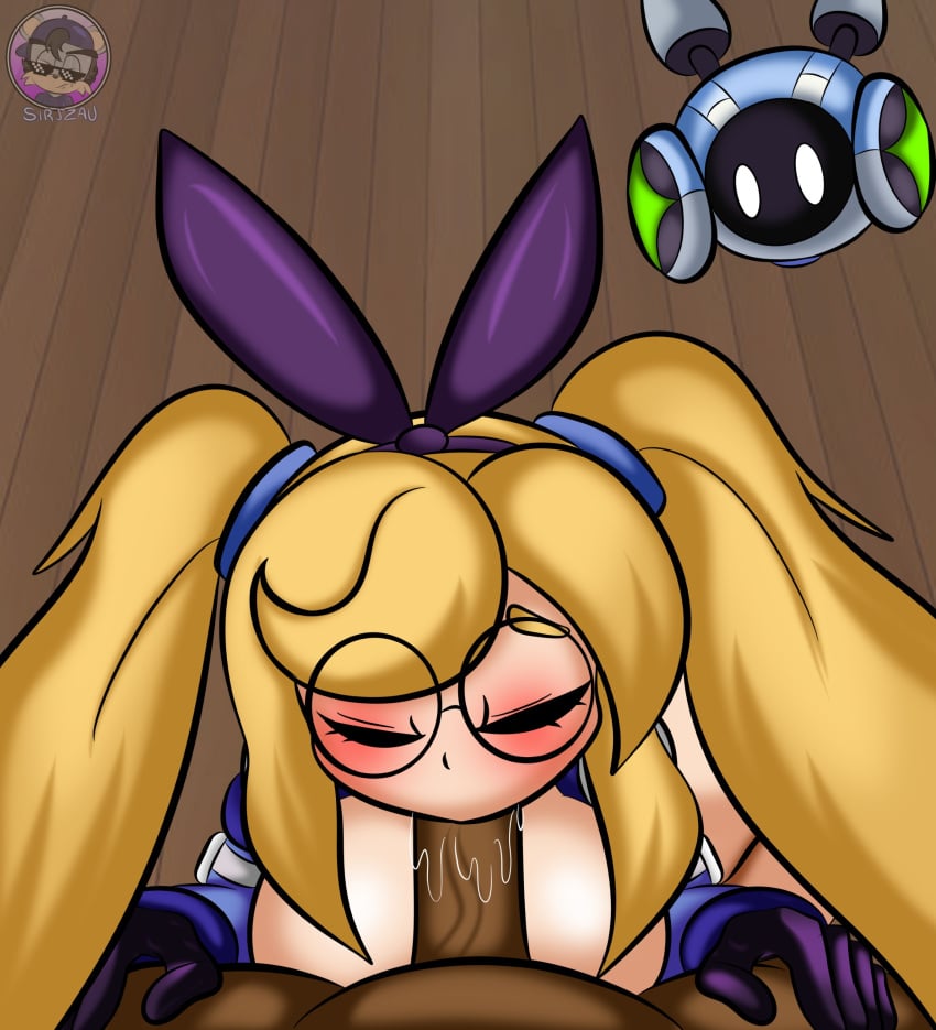 alice_(smash_legends) big_breasts blonde_hair blowjob blowjob_face closed_eyes pov_blowjob sirjzau smash_legends