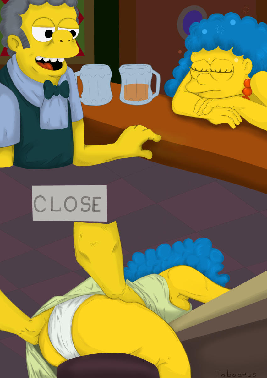 marge_simpson milf moe_szyslak rape tabaarus tagme the_simpsons