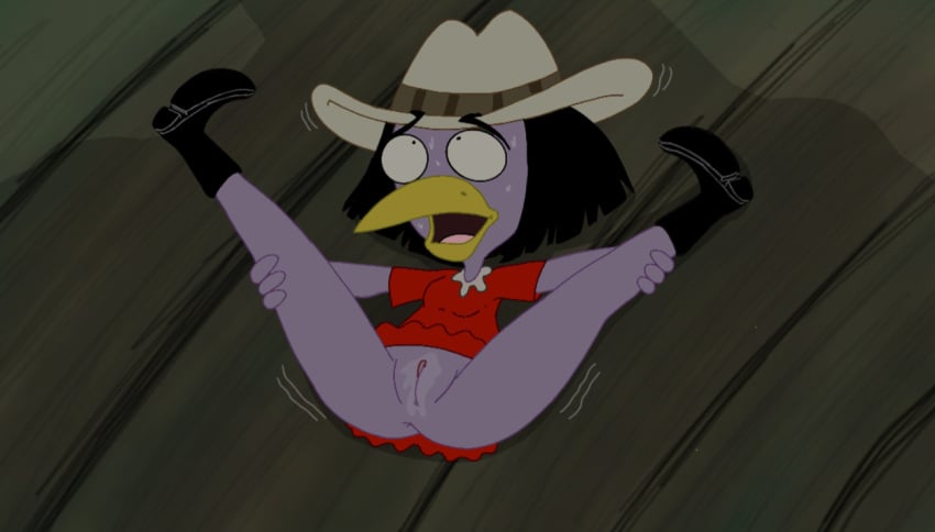 1girls anthro avian beak bird boots bottomless catdog_(series) female furry hat legs_apart legs_spread lola_coricola nickelodeon no_panties parody pussy small_breasts solo spanky15 spread_legs sweat sweating wet_pussy