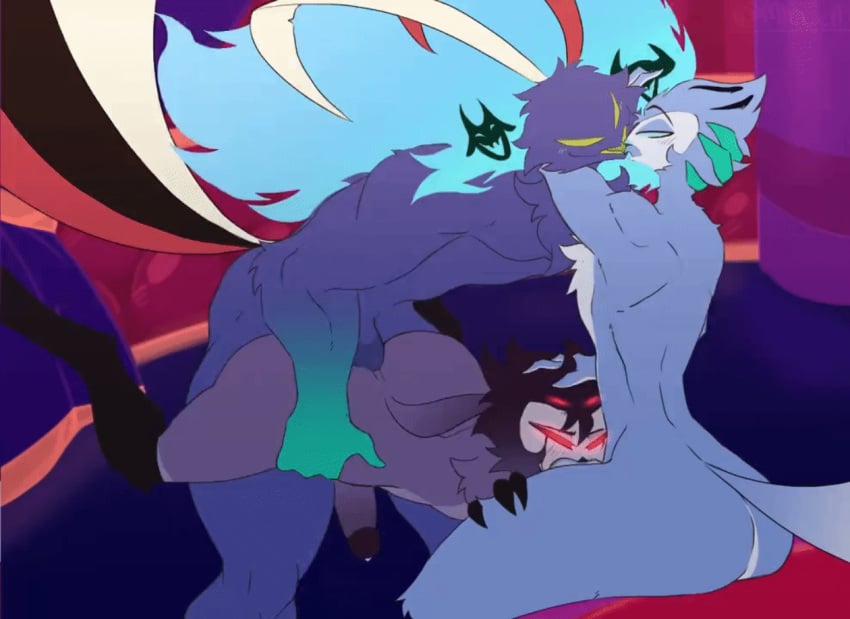 2024 3boys anal anal_sex andrealphus_(helluva_boss) animated asmodeus_(helluva_boss) ass ass_focus ass_grab ass_up avian bird blowjob blowjob_face blowjob_gesture blue_body blue_eyes blue_fur blue_skin blush blush_lines blushing_profusely bubble_ass bubble_butt butt_expansion butt_focus butt_grab chest_hair chest_tuft completely_naked completely_naked_male completely_nude completely_nude_male cum cum_in_mouth cum_leak cum_leaking cumshot demon erection fellatio fluffy fluffy_chest from_behind gay grabbing_from_behind grabbing_head grabbing_hips grabbing_legs green_eyes green_hands half-closed_eyes helluva_boss kissing kissing_while_penetrating leaking leaking_cum male male/male male/male/male male_focus male_only male_penetrated male_penetrating mhaelt muscle muscles muscular muscular_anthro muscular_arms muscular_male naked nude open_mouth owl penis purple_body purple_fur purple_skin red_eyes smile smiling stolas_(helluva_boss) sucking sucking_off sucking_penis threesome tongue tongue_kiss two_tone_body two_tone_fur two_tone_hands two_tone_skin white_body white_fur white_skin yaoi yiff