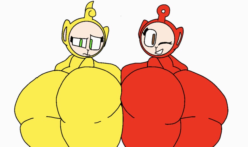 2girls ass big_ass females females_only laa-laa multiple_girls po_(teletubbies) tagme teletoon