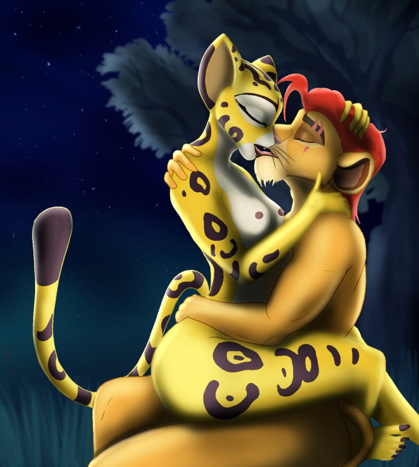 5_fingers 5_toes anthro anthro_on_anthro astraldog breasts cheetah closed_eyes digital_media_(artwork) disney duo feet felid feline female female_penetrated fingers french_kissing from_front_position fuli fur hair hi_res intimate kion kissing lion love male male/female male_penetrating mammal mastery_position night nipples nude open_mouth outside pantherine passionate passionate_kiss penetration plant romantic romantic_ambiance romantic_couple romantic_sex scar sex sitting sky spots spotted_body spotted_fur star starry_sky the_lion_guard the_lion_king toes tongue tongue_out tree vaginal_penetration yellow_body yellow_fur