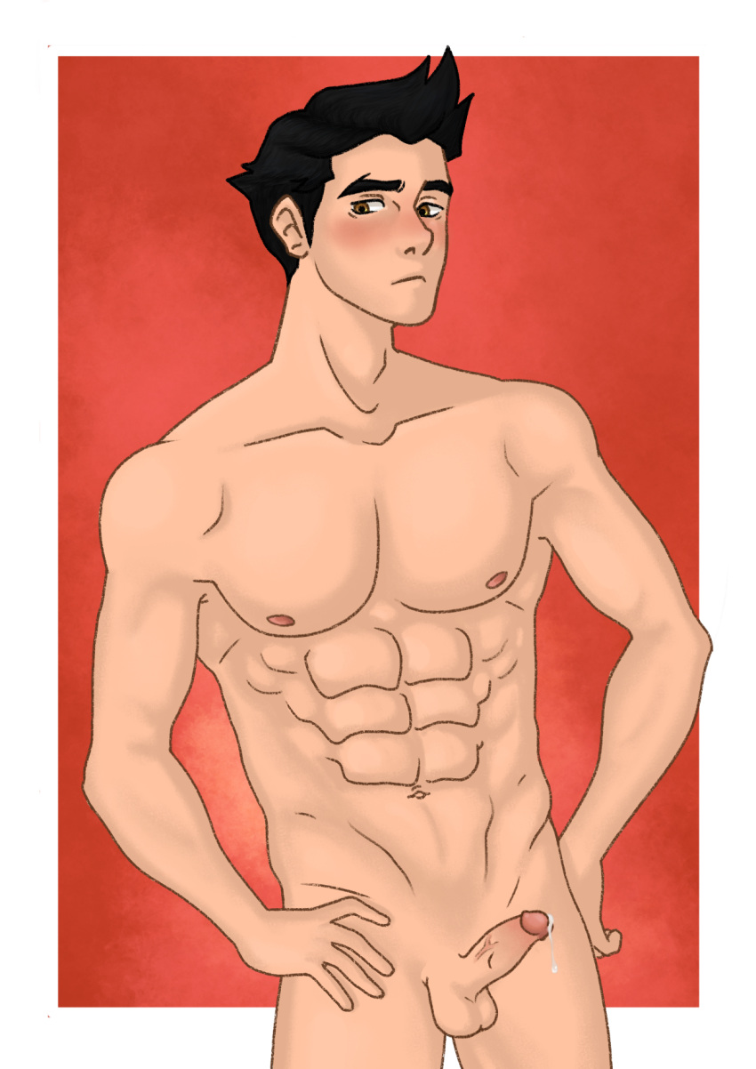 abs avatar_the_last_airbender bara blush cum mako male male_only pecs smooth_skin the_legend_of_korra