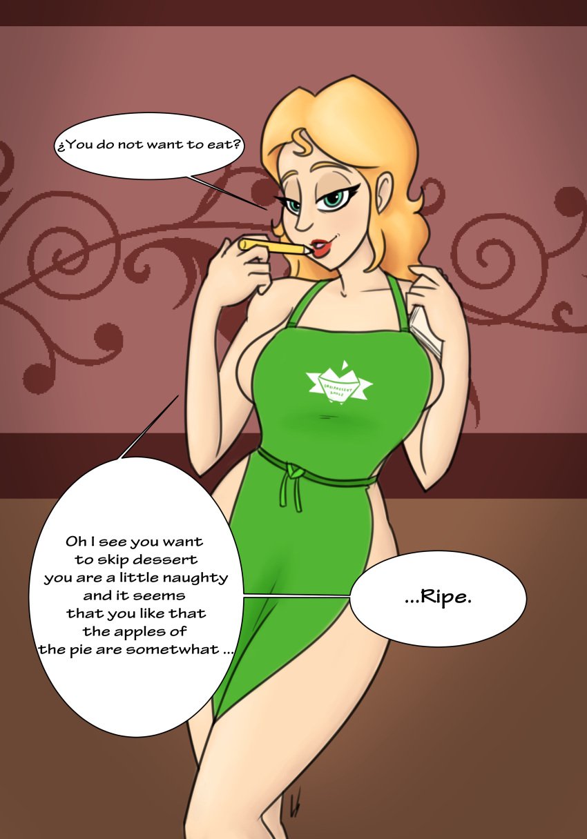 barista drunken_tales erika_(drunken_tales) fantasy female lord_sarloc meme speech_bubble starbucks_parody starbuks_meme waitress