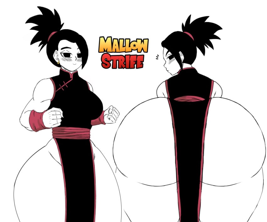 1girls alternate_costume ass big_ass big_breasts breasts chichi_(cosplay) curvy dragon_ball dragon_ball_super enormous_ass enormous_butt fat_ass fat_butt female_saiyan huge_ass huge_butt hyper_ass kale looking_back mallow_strife massive_ass massive_butt saiyan thick_thighs wide_hips wip