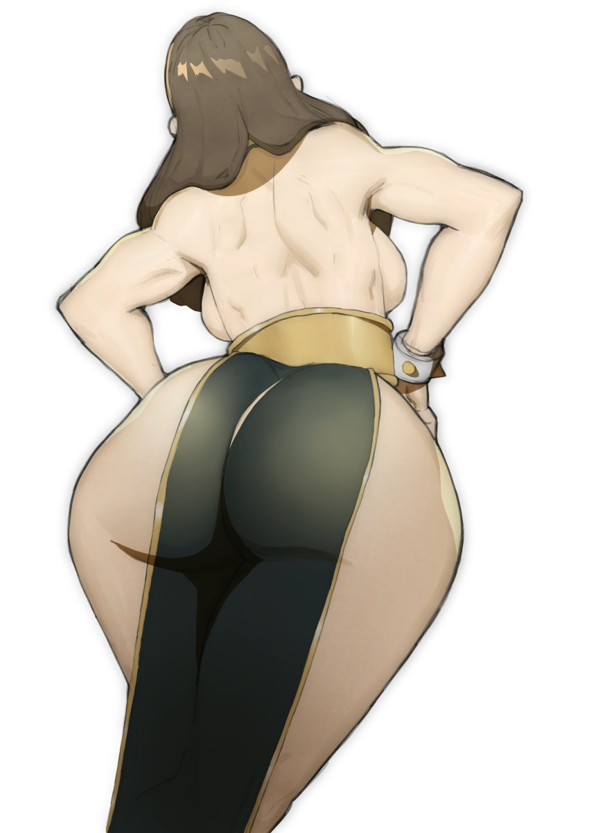 1girls alternate_costume alternate_hairstyle ass big_ass big_breasts big_butt braids breasts brown_hair capcom chinese_clothes chun-li chun-li_(battle_ouffit_sfv) curvy_figure doublehero female huge_breasts large_ass large_breasts long_hair solo street_fighter street_fighter_v thick_ass thick_thighs thighs white_background wide_hips