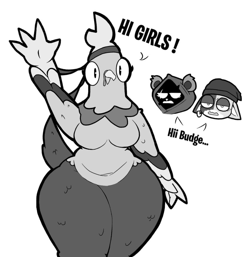 big_breasts breasts cleavage female furry huge_breasts lewdewott meow_skulls_(fortnite) raven_team_leader tagme thick_thighs widescreen
