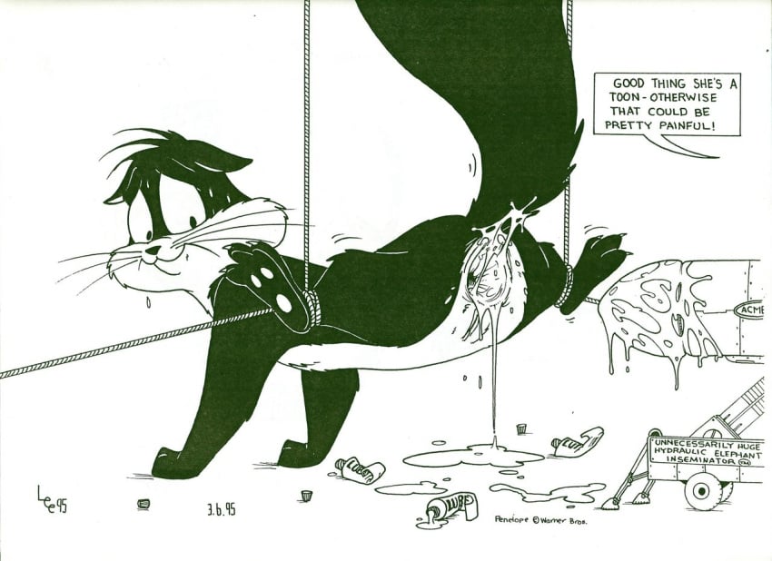 1995 1girls big_dildo dated desiree_lee dildo domestic_cat felid feline felis female female_only looney_tunes lube lube_in_ass machine mammal penelope_pussycat rope sex_machine sex_toy solo warner_brothers zoophilia