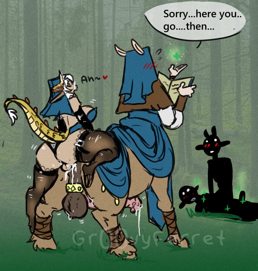 2futas anal_sex ball_stretcher balls blonde_hair bottomless centaur centaur_cleric clothed clothing cock_ring dickgirl dragon_girl futa_on_futa futa_only futa_sans_pussy futanari futataur gr00vyferret healer healing horsecock horsecock_futa horsecock_futanari humanoid hung_bottom intersex light-skinned_futa light-skinned_futanari light_skin long_hair monster_girl nun nun's_habit partially_clothed penis solo thighhighs
