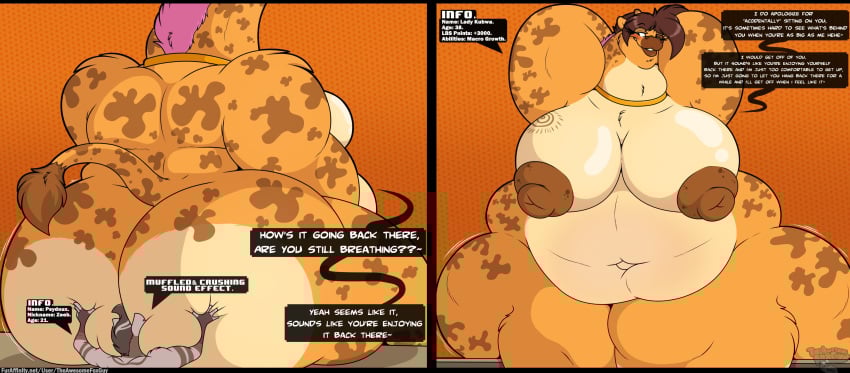 2021 absurd_res anthro areola ass belly big_belly big_breasts big_nipples biped blush breasts brown_hair butt_smother colored comic dialogue digital_drawing_(artwork) digital_media_(artwork) duo english_text equid equine female giraffe giraffid hair hi_res horn huge_breasts kubwa_kalua larger_anthro larger_female long_neck male male/female mammal mature_anthro mature_female morbidly_obese morbidly_obese_anthro morbidly_obese_female nipples nude obese obese_anthro obese_female ossicone overweight overweight_anthro overweight_female pattern_background pink_hair shaded simple_background sitting_on_another size_difference smaller_anthro smaller_male smothering speech_bubble tail tail_tuft text theawesomefoxguy thick_thighs tuft zebra zeeb_(psydoux)