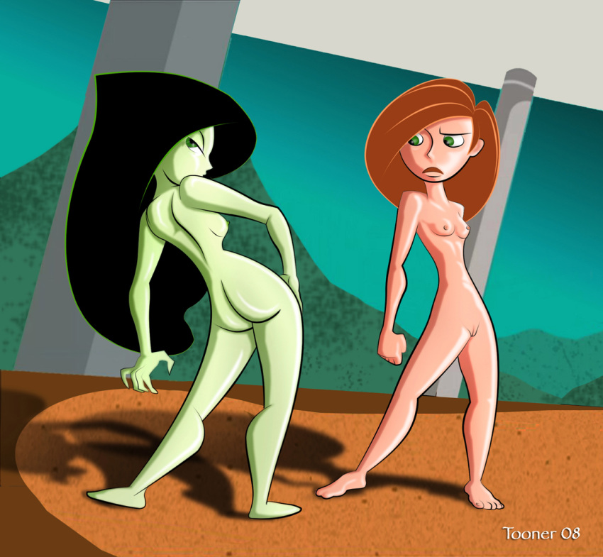 disney female female_only human kim_possible kimberly_ann_possible multiple_females multiple_girls nipples shego straight_hair tagme tooner