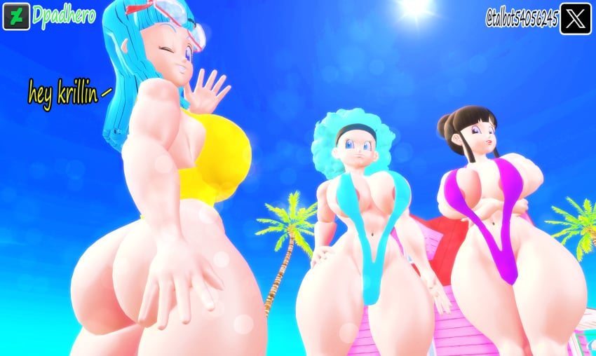 angry_face anime anime_girl ass ass_focus ball beach beach_clothes big_ass big_breasts big_butt big_nipples big_thighs breasts breasts bulma_(dragon_ball) bulma_briefs bulma_briefs bulma_briefs_(frieza_saga) chichi chichi_(majin_buu_saga) curvy curvy_ass curvy_body curvy_female curvy_hips curvy_milf curvy_thighs dragón dragon_ball dragon_ball_super dragon_ball_z fat_ass female looking_at_viewer looking_back maron milf nsfw sexy sexy_pose sfm smile source_filmmaker source_filmmaker_(artwork) thick_ass thick_butt thick_hips thick_thighs tight_clothes tight_clothing voluptuous voluptuous_female
