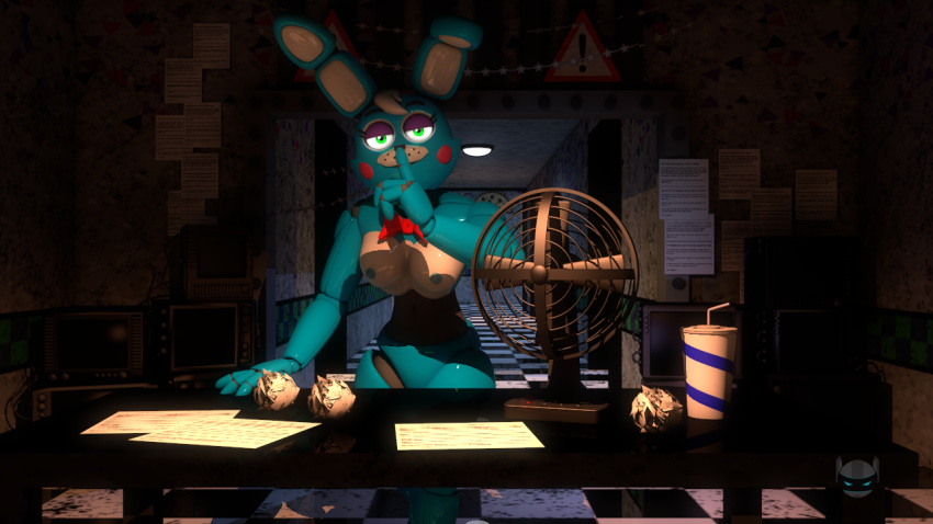 3d five_nights_at_freddy's five_nights_at_freddy's_2 nightbotgrey solo source_filmmaker toy_bonnie_(fnaf)