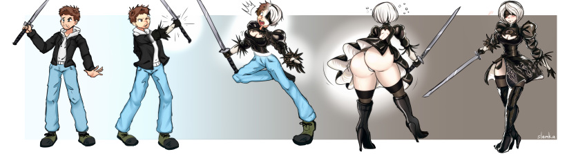 Yorha 2b (Nier: Automata) Rule 34 Image