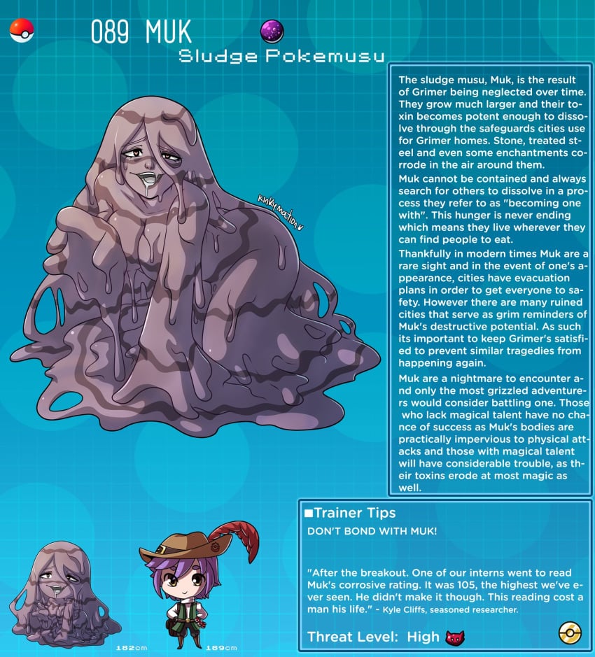 creature_index english_text hi_res humanization kinkymation muk nintendo page_89 page_number pokémon_(species) pokemon pokemon-girl_encyclopedia pokemorph pokemusu profile slime slime_girl tagme text text_box