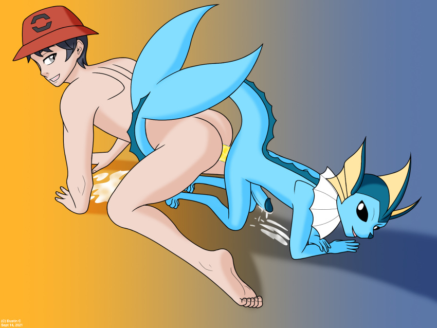 anal anal_masturbation anal_sex anthro anthro_on_human anthro_penetrated anthrofied ass blue_body bodily_fluids cum dildo dildo_in_ass dildo_insertion dustin_c eeveelution elio_(pokemon) elio_(pokemon_usm) erection game_freak gay gay_sex genital_fluids genitals human human_on_anthro human_penetrated humanoid_genitalia humanoid_penis interspecies male male/male male_only male_penetrated male_penetrating male_pokemon/male_human nintendo nude open_mouth penetration penis pokémon_(species) poképhilia pokemon pokemon_usm sex sex_toy sex_toy_in_ass sex_toy_insertion simple_background smile tail_grab vaporeon video_games