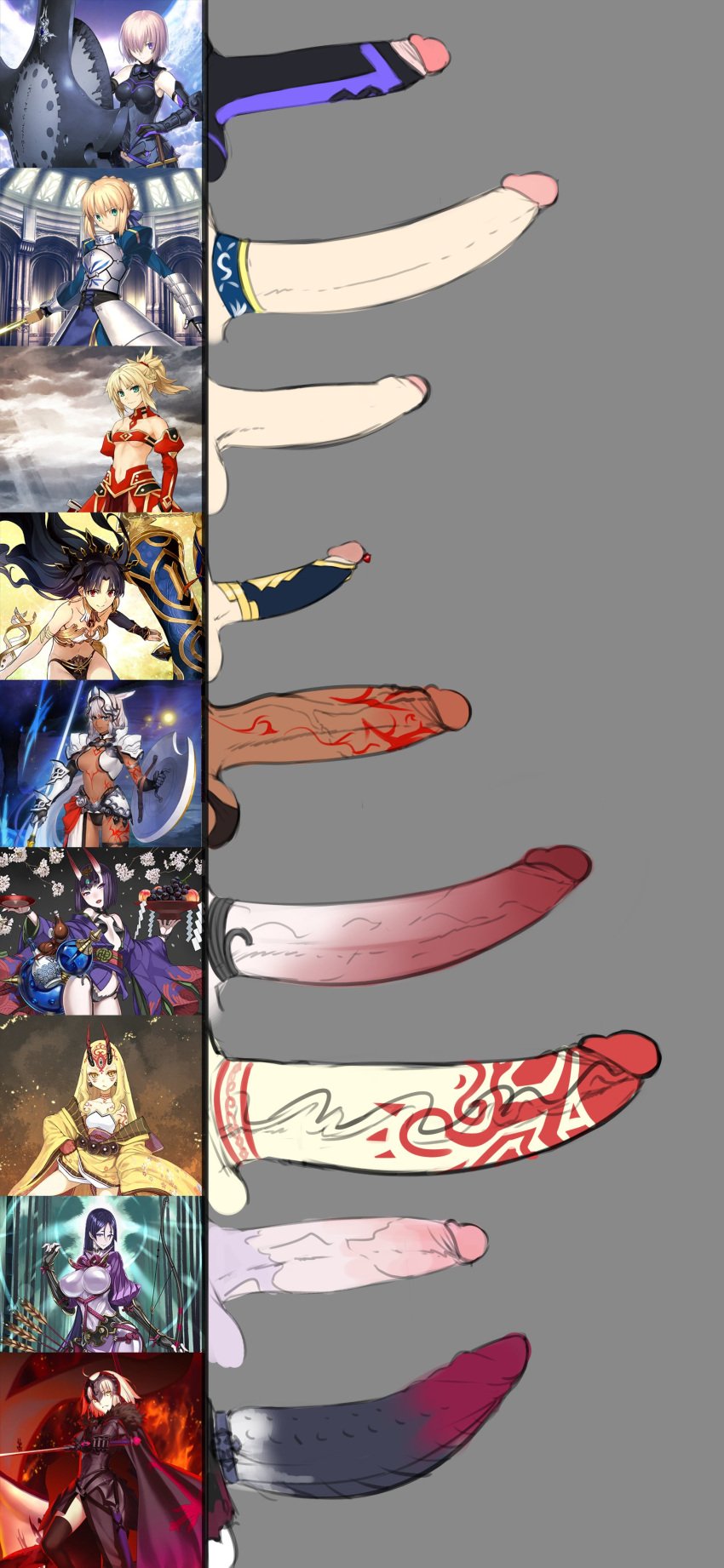 6+futas balls big_penis cock_ring comparing_penis dark-skinned_futanari dark_penis dragon_penis erection fate/grand_order fate_(series) foreskin futa_only futanari genitalwear horns huge_cock human humanoid humanoid_penis ibaraki_douji_(fate/grand_order) ishtar_(fate/grand_order) jeanne_alter kushishekku light-skinned_futanari light_skin lineup mash_kyrielight measuring_penis minamoto_no_raikou_(fate/grand_order) mordred_(fate) pale_skin penis penis_clothing penis_markings penis_measuring penis_piercing penis_size_chart penis_size_comparison penis_size_difference penis_tattoo purple_penis red_penis shuten_douji_(fate) shuten_douji_(fate/grand_order) small_penis standing testicle_bra testicles