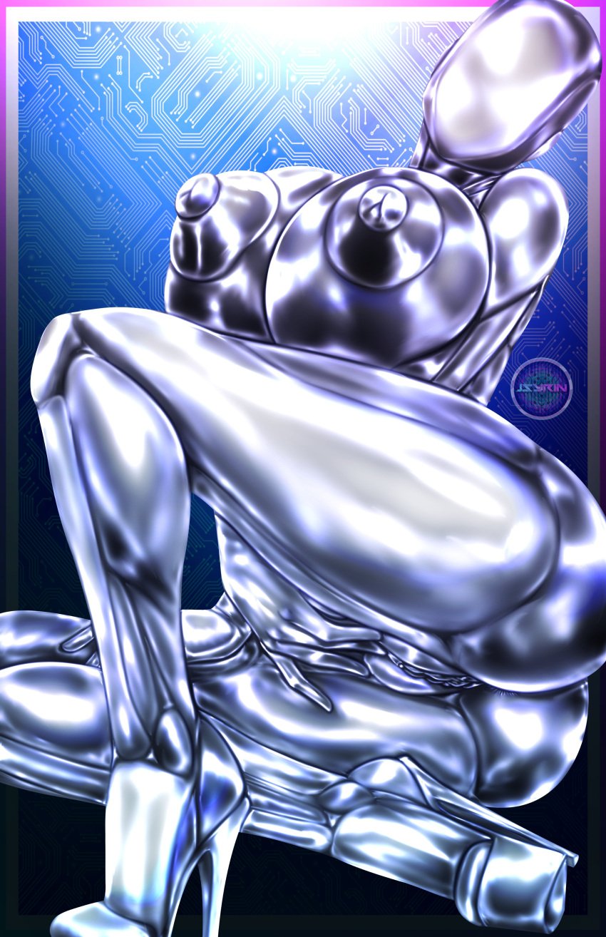 anus areolae ass big_ass big_breasts breasts bubble_butt busty cybernetics cyberpunk drone_(neo_world_order) erect_nipples faceless female female_focus female_only high_heels hourglass_figure huge_breasts jsyrin labia large_breasts metalic_skin neo_world_order nipples nude nude_female nudity pose posing puffy_nipples pussy robot robot_girl sitting solo tagme thick_thighs vagina wide_hips