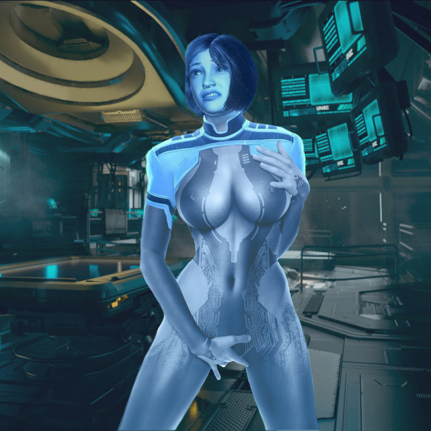 1girls 343_industries artificial_intelligence blue_body blue_eyes blue_hair blue_skin breasts commission female female_only halo_(game) halo_(series) halo_infinite halofan699 masturbation nude outside space_ship tagme the_weapon_(halo_infinite) xbox_game_studios