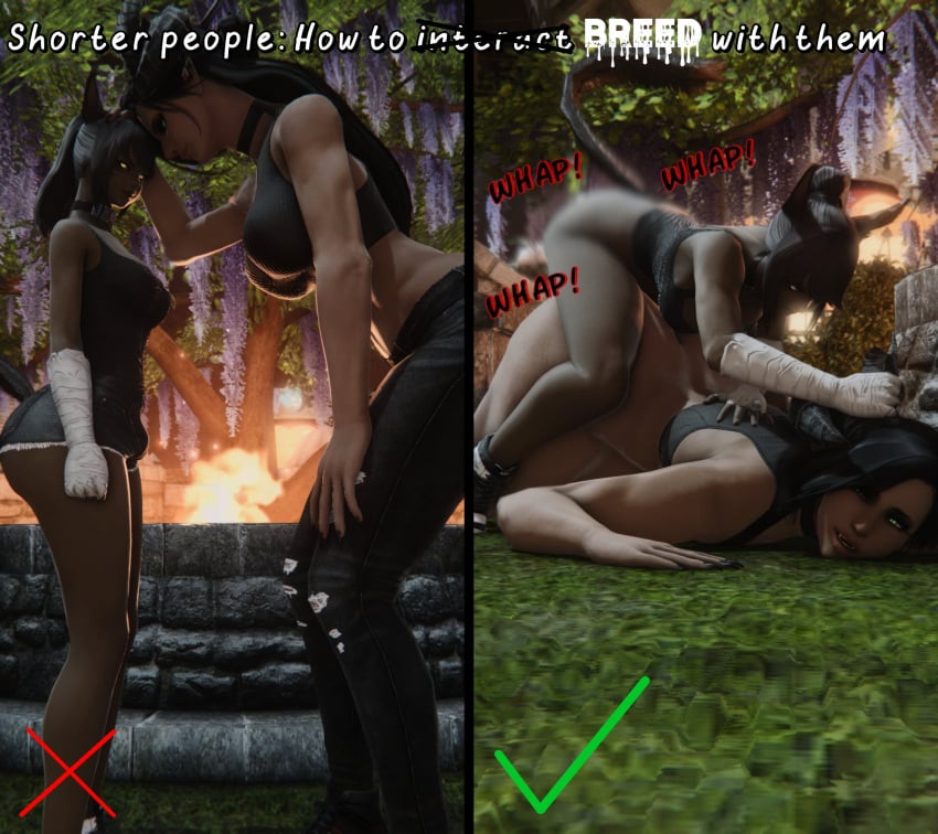 1futa 1girls 3d before_and_after curvy dark-skinned_female dark-skinned_futanari doggy_style domination female final_fantasy final_fantasy_xiv from_behind from_behind_position fucked_into_submission futa_on_female futadom futanari gpose(ffxiv) grabbing meme muscular muscular_female pinned sinilyra sinilyraff size_difference small_dom_big_sub tagme thighs yunohowitbe