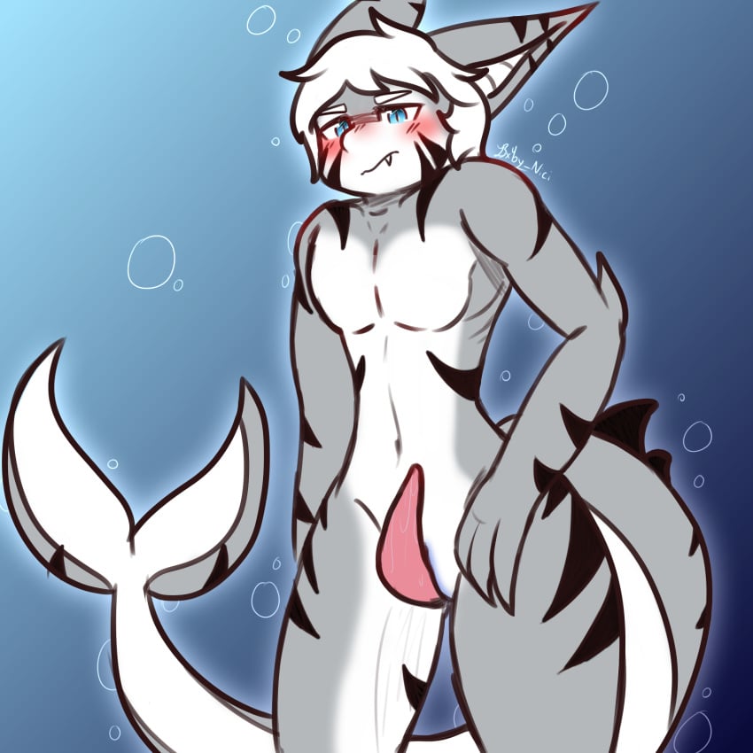 angry angry_face blush bxby_nici changed_(video_game) furry furry_only furry_shark game_character shark shark_(changed) shark_furry tiger_shark tiger_shark_(changed) transfer transformation