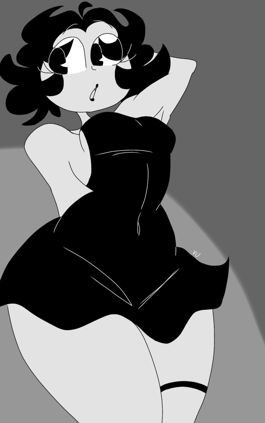 arm_up betty_boop clothing dress female fleischer_studios human ibispaintx legwear pale_skin vu