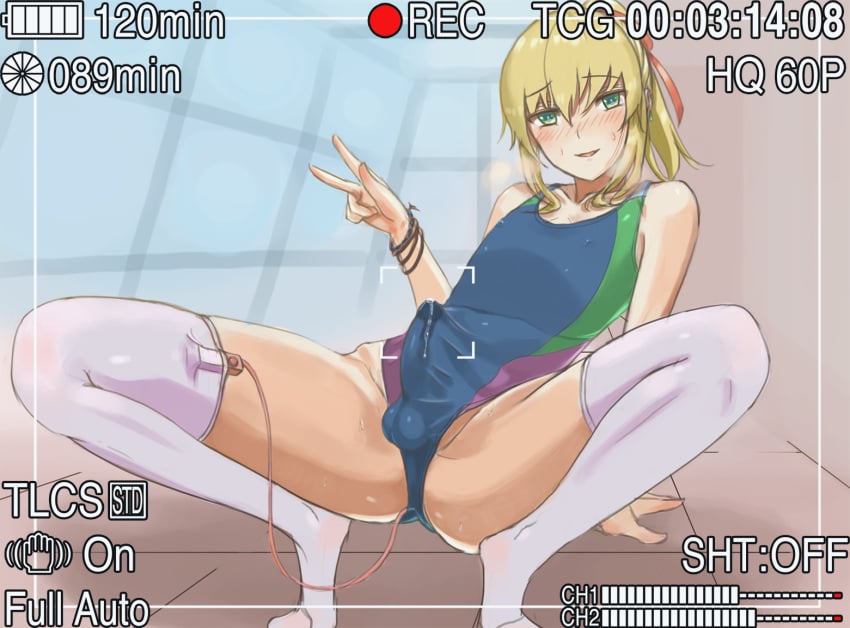 androgynous blush crossdressing erect_penis erection femboy feminine_male girly male otoko_no_ko otokonoko peace_sign smtst thighhighs tomgirl trap vibrator