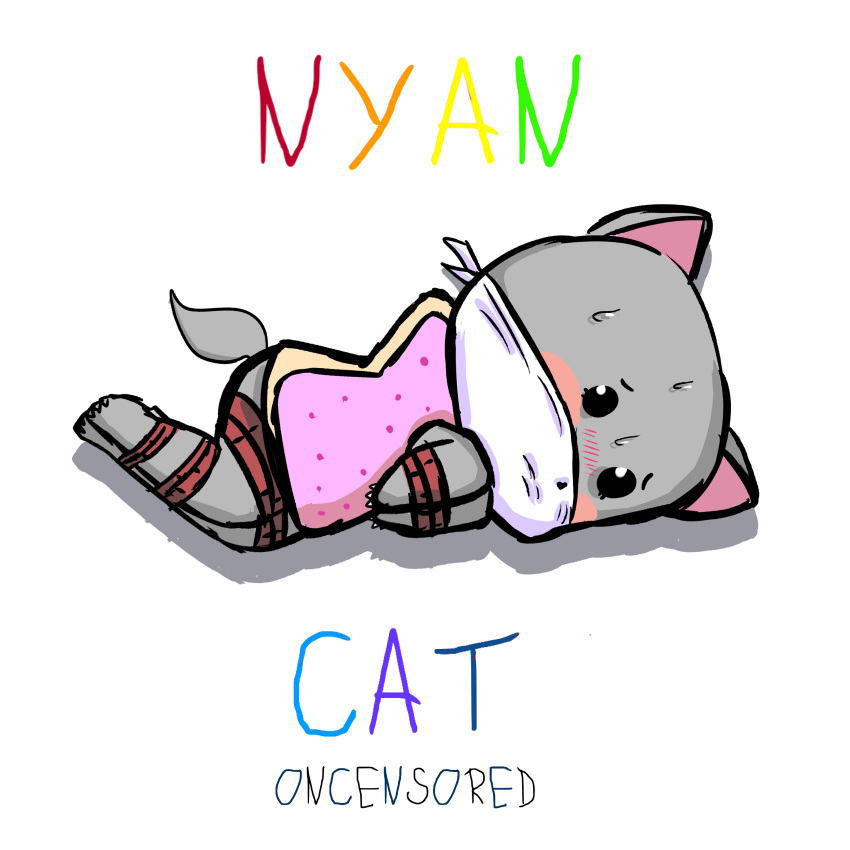 bondage bondage catgirl feline nyan_cat nyancat oncensored original rope_bondage