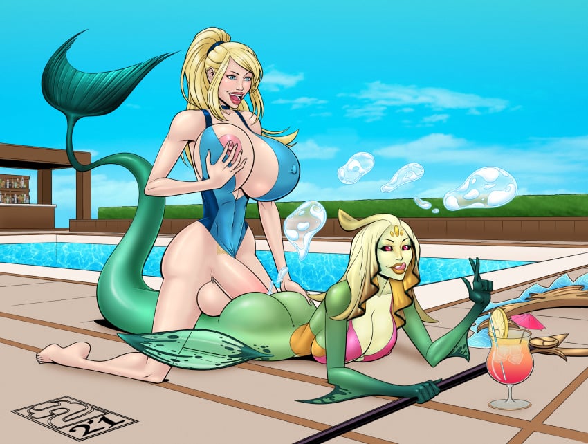 1futa 1girls 2021 anal areolae balls big_breasts big_penis bimbo black_sclera blonde_hair blue_sky bottomless breasts bubbles clothed clothing cocktail_umbrella commission crossed_fingers crossover cum cum_bubble cum_in_ass cum_inside cum_play deuce drink duo erection female futa_on_female futanari futanari_penetrating huge_ass huge_balls huge_cock huge_penis human humanoid interspecies league_of_legends leotard licking_lips light-skinned_futanari light_skin magic marai mermaid metroid monster_girl nami_(league_of_legends) nintendo nipples on_ground on_stomach pale_skin partially_clothed penis playing_with_cum ponytail pool red_eyes resort samus_aran sex source_request staff summer swimsuit umbrella_drink