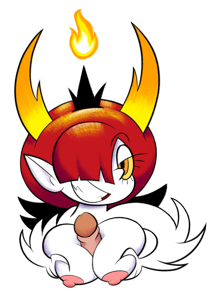 1boy 1girls 2017 4_fingers alternate_breast_size breasts cute female fire hekapoo horns large_breasts male oboithisisfunky orange_eyes paizuri partial_male pointy_ears red_hair sharp_teeth source_request star_vs_the_forces_of_evil straight tagme topless topless_female white_background yellow_horns yellow_sclera