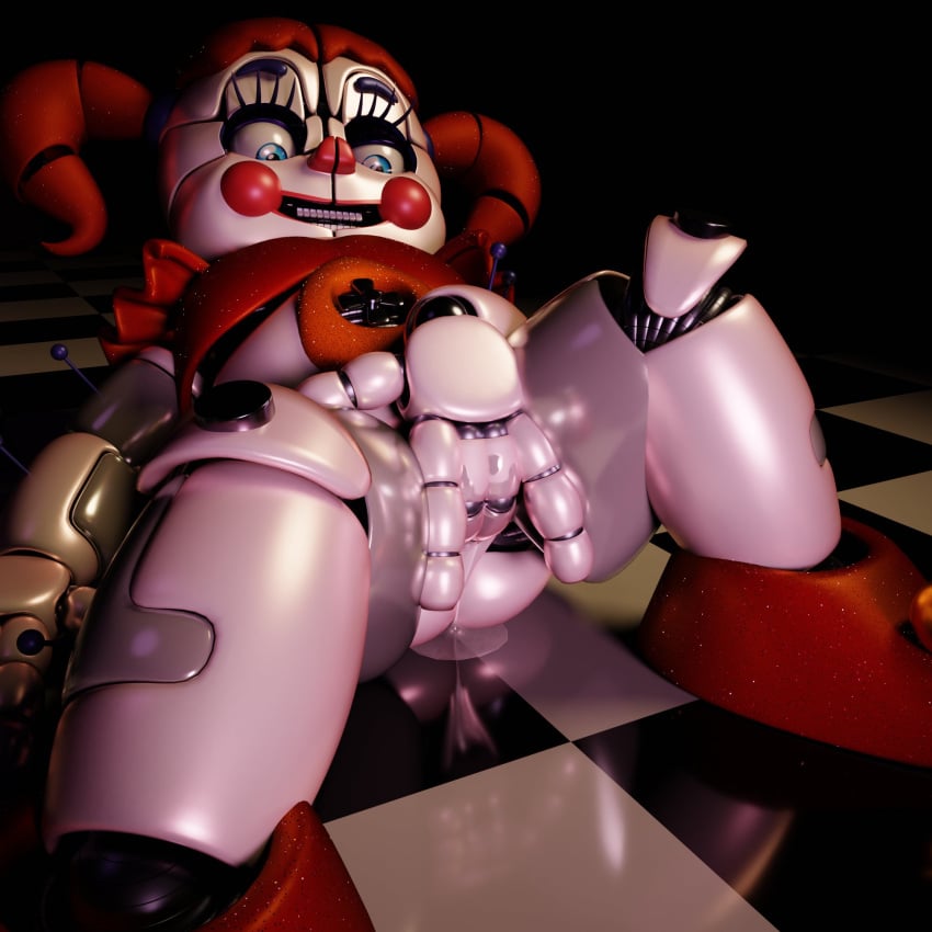 1girls 2021 3d 3d_(artwork) animatronic baby_(fnafsl) blender blender_(software) canon_appearance circus_baby circus_baby_(fnaf) circus_baby_(original) female female_masturbation fingering fingering_self five_nights_at_freddy's five_nights_at_freddy's:_sister_location full_color green_eyes masturbation pussy_juice red_hair red_shoes robot robot_girl robot_humanoid solo solo_female wet_pussy white_body white_skin zxxxarts