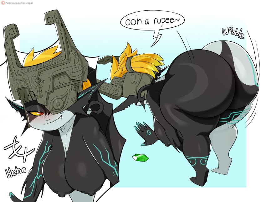 1girls areolae ass big_ass big_breasts big_butt bottom_heavy breasts bubble_ass bubble_butt dat_ass fat_ass fat_butt female female_only huge_ass huge_breasts huge_butt imp_midna jinu large_ass large_breasts large_butt looking_back midna motion_lines nipples shortstack smirk smug solo the_legend_of_zelda thick_thighs twerking twili twilight_princess wide_hips