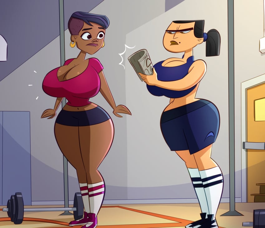 big_ass big_breasts big_butt big_hips big_thighs caiman2 cleavage dark-skinned_female dark_skin emmabrave eva_(tdi) female female_focus female_only hourglass_figure huge_ass huge_breasts huge_butt huge_hips huge_thighs solo solo_female stephanie_(tdi) tagme the_ridonculous_race total_drama_island wide_hips