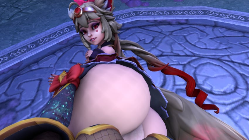 1futa 1girls 3d alternate_version_available anal anal_penetration anal_sex arynashryver ass big_ass fox_ears fox_girl fox_tail futa_on_female futanari galactic_conqueror_vora grey_hair io_(paladins) looking_back paladins penetration penis sfm stellar_protector_io tagme tail video_games vora_(paladins)