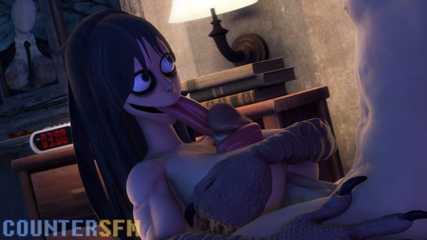 16:9 3am 3d 3d_(artwork) big_breasts big_penis black_hair breast_play breast_squish breasts claws countersfm creepypasta digital_media_(artwork) duo erection fellatio female fuckgirl genitals hair hand_on_breast hi_res human humanoid long_tongue looking_up male male/female mammal momo_(creepypasta) monster night oral paizuri penis penis_between_breasts rule_63 scuted_arms scutes slenderman slenderwoman smile source_filmmaker squish tongue tongue_around_penis tonguejob wide_eyed widescreen