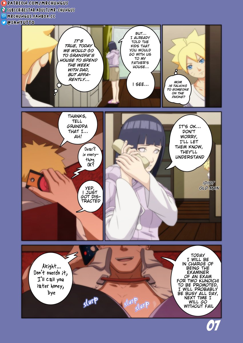 2boys 3girls boruto:_naruto_next_generations cellphone chapter_2 cheating comic cuckquean dialogue english_text hyuuga_hinata implied_fellatio implied_oral implied_sex kakei_sumire mrchungus multiple_boys multiple_girls naruto naruto_(series) page_7 phone_call right_to_left sarada_uchiha speech_bubble story talking_on_phone text threesome uzumaki_boruto uzumaki_naruto