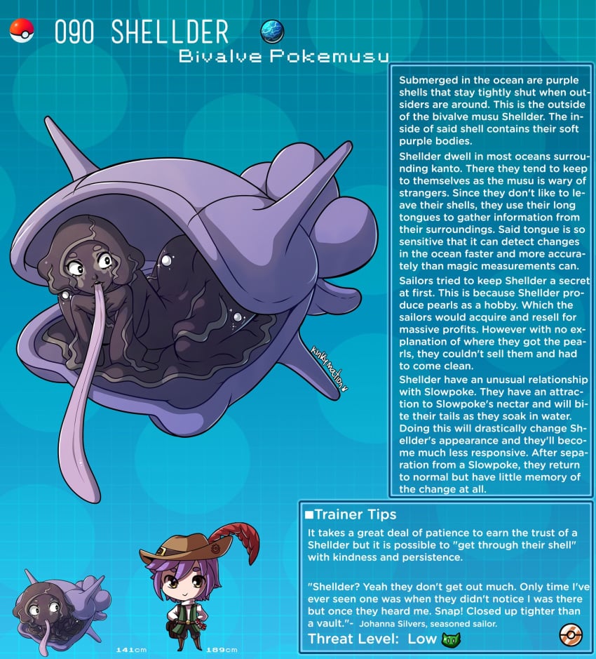 creature_index english_text hi_res humanization kinkymation marine mollusk mollusk_humanoid nintendo page_90 page_number pokémon_(species) pokemon pokemon-girl_encyclopedia pokemorph pokemusu profile shellder tagme text text_box