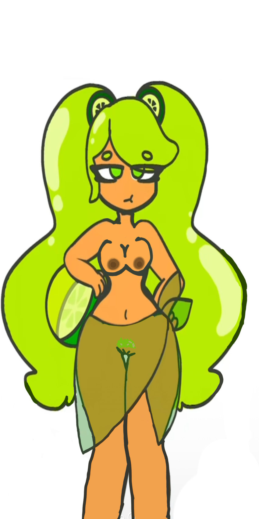 cookie_run cookie_run_kingdom green_eyes green_hair lime_cookie