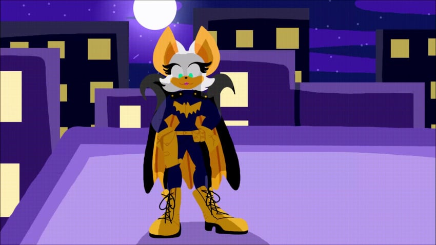 animated anthro_to_human ass_expansion batgirl batgirl_(cosplay) breast_expansion chubby-dingo dc expansion female growth huge_ass huge_breasts humanized identity_death rouge_the_bat sega sonic_(series) thick_thighs transformation transformation_sequence wide_hips