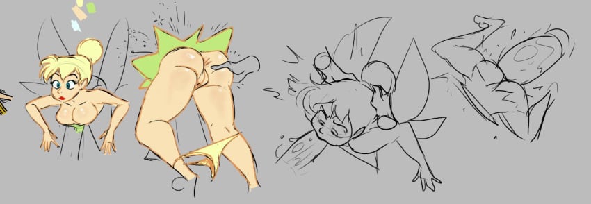 1girls anal anal_sex ass_grab big_penis blonde_hair blowjob blue_eyes breasts disney disney_fairies fairy fairy_wings fellatio female grope groping groping_from_behind holding_head impossible_fit keyhole large_penis no_panties oral oral_sex panties panties_around_legs panties_down penis peter_pan_(disney) pussy red_lips red_lipstick stuck stuck_in_wall thehoeartist through_wall tinker_bell underwear unseen_male_face upscaled