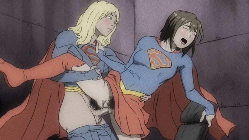 1futa 1girls balls bottomless breasts clothed_sex cosplay dc dc_comics dubious_consent duo eccentrix erection female femsub futa_on_female futa_sans_pussy futadom futanari human human_only kara_danvers kara_zor-el light-skinned_female light-skinned_futanari light_skin mostly_clothed no_panties original_character pale_skin penis pubic_hair questionable_consent sex standing_sex supergirl supergirl_(cosplay) superman_(series) temon vaginal_penetration