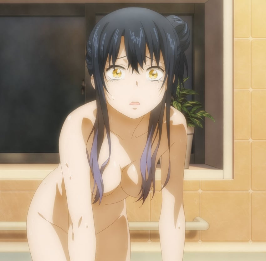 1girls breasts female female_focus female_only long_hair mieruko-chan naked nude nude_female screencap screenshot small_breasts solo solo_female yotsuya_miko