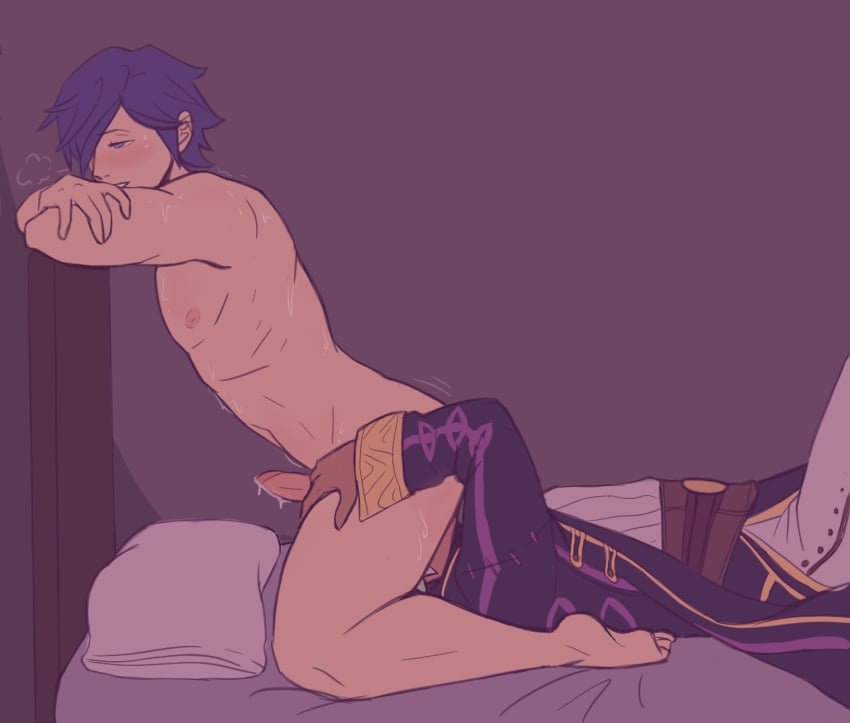 2boys chrom_(fire_emblem) completely_nude facesitting fire_emblem fire_emblem_awakening gay geep male_only male_rimming_male nintendo nude nude_male rimming robin_(fire_emblem) robin_(fire_emblem)_(male) super_smash_bros. super_smash_bros._ultimate yaoi