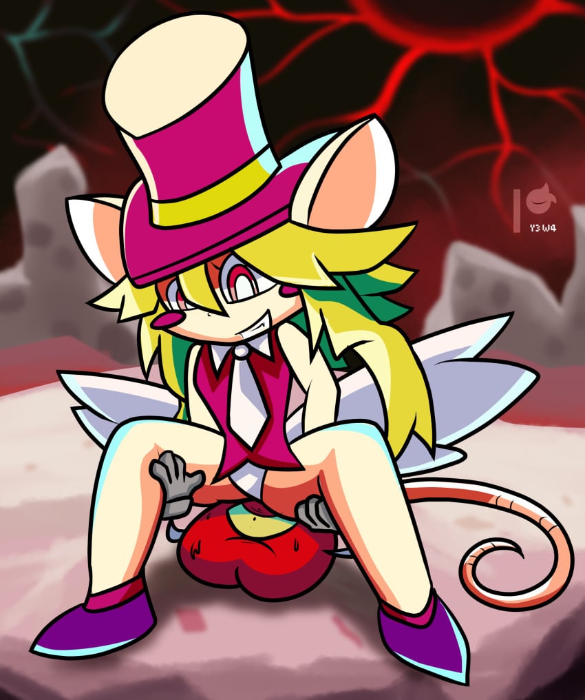 clothing heart_(mad_rat_dead) mad_rat_dead murid panties rat_god rat_god_(mad_rat_dead) thums top_hat white_panties